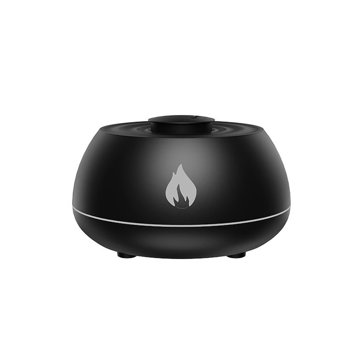 Flame Humidifier with Directional Spray and 7 Color Lights