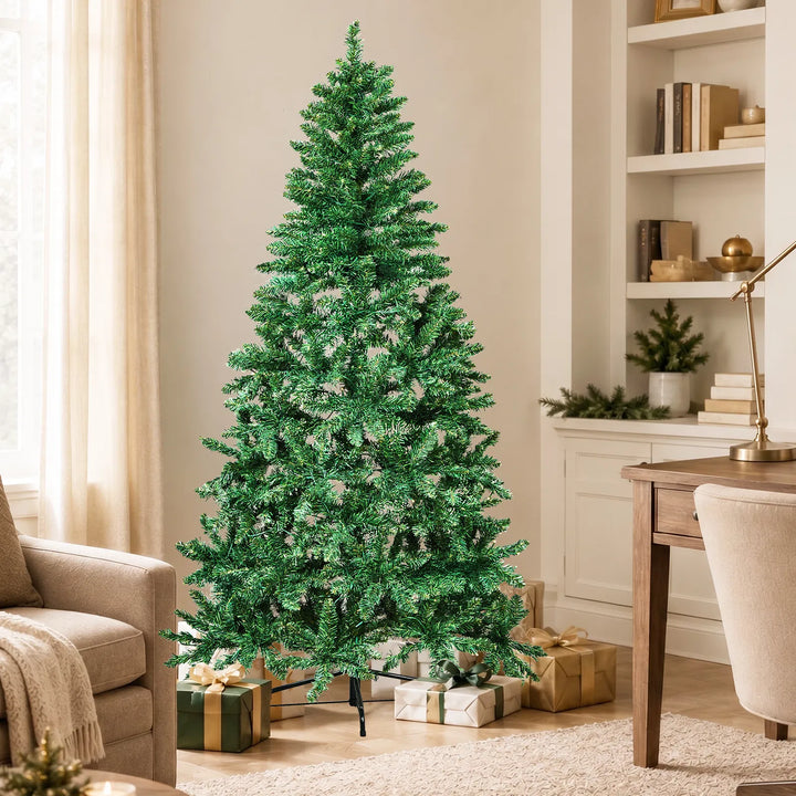 Flat back half Christmas tree against wall