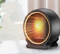 Compact black ceramic desk fan heater