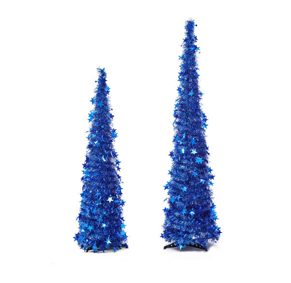 Collapsible Tinsel Christmas Tree with Stand, 1.2 or 1.5 m