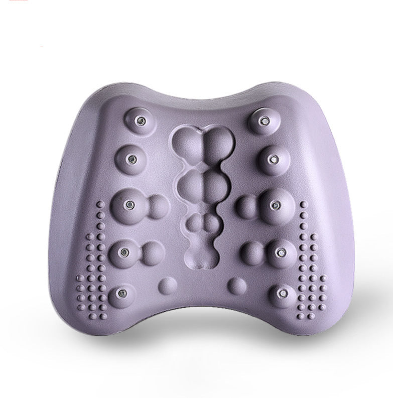 Curved foam lower back stretch pillow