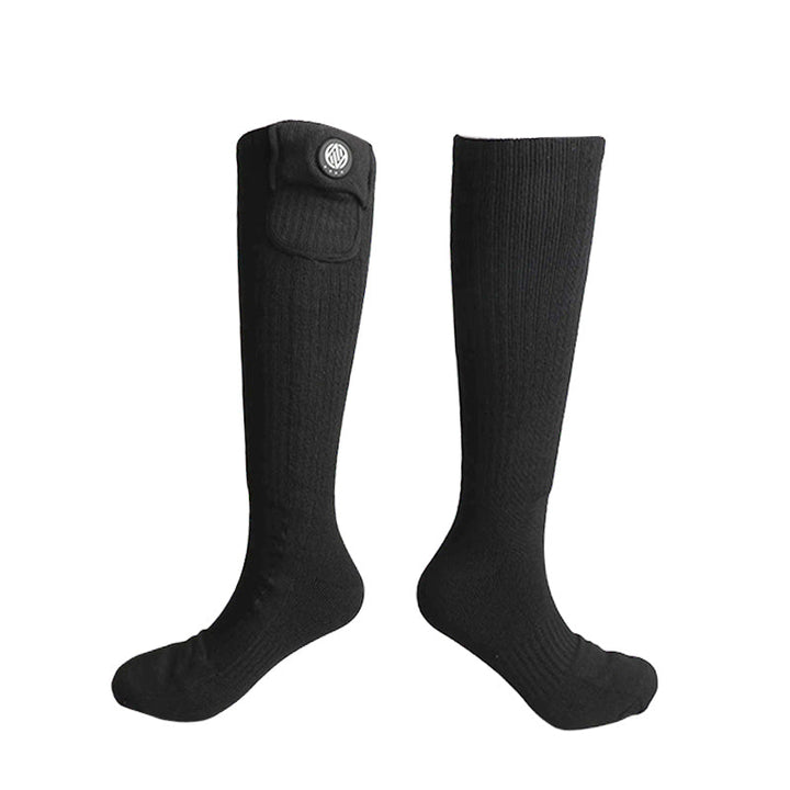 丨 Rechargeable Electric Heating Ski Socks (washable, thermal fabric, foot warmer function, for winter skiing &amp; cold weather outdoor use)