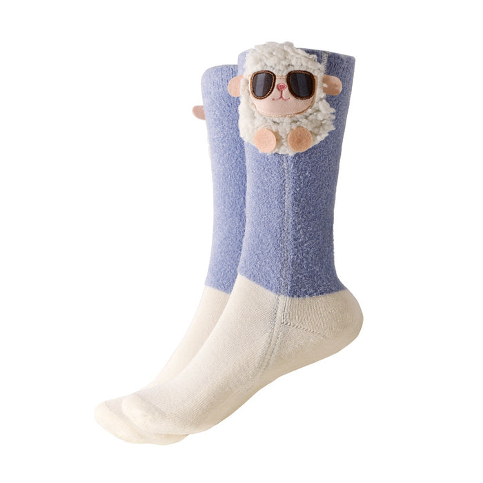 Heat Grove Heated Cartoon Socks with Rechargeable USB-C Batteries