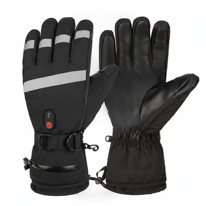 Waterproof Heated Ski Gloves with Rechargeable Battery