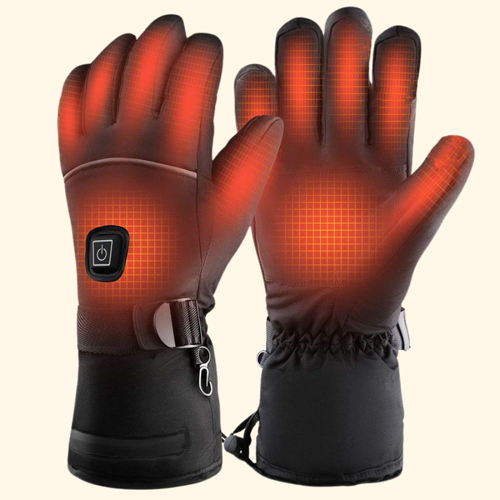 Rechargeable Heated Gloves with Carbon Fiber Elements