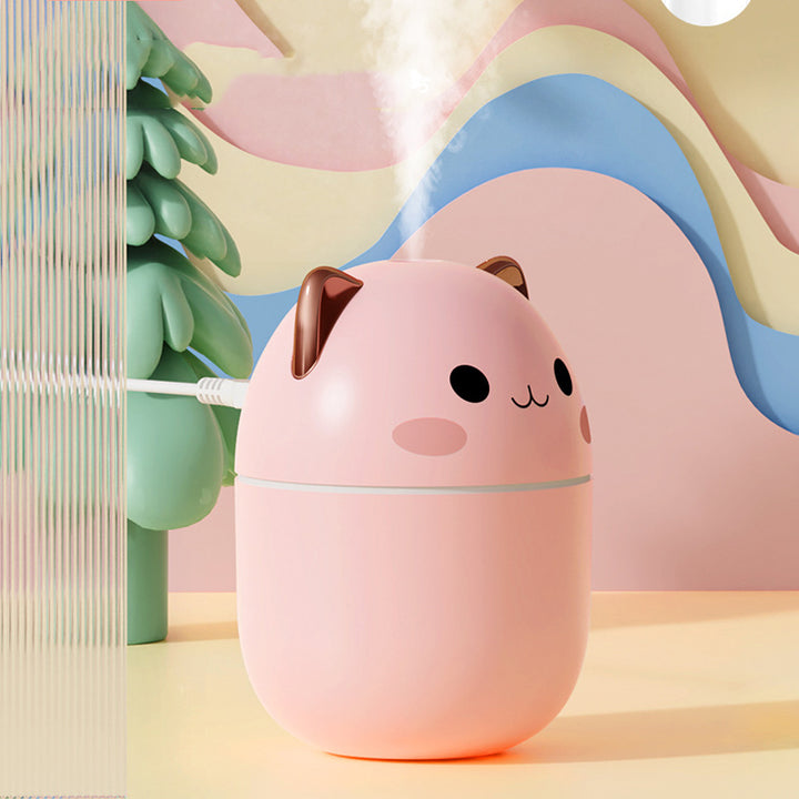 Cute Cat Air Humidifier, Ultra-Silent USB for Bedroom and Car