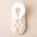 Plush-lined slipper socks with grip dots