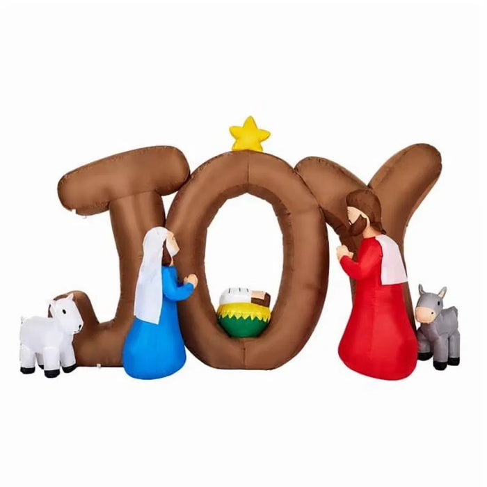 Heat Grove Inflatable Nativity Scene with JOY Letters