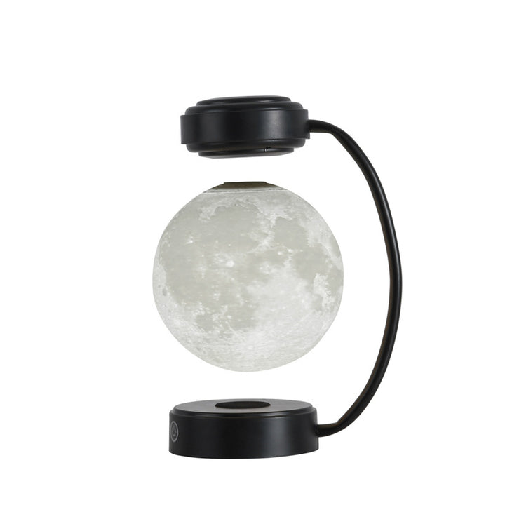 Floating moon lamp under arched holder