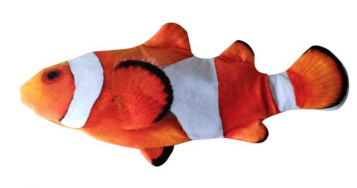 Realistic flopping fish toy for cats
