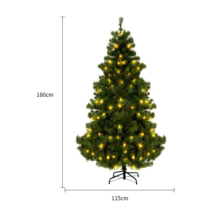 Heat Grove Artificial Christmas Tree, Flocked Pre-Lit or Berry Green