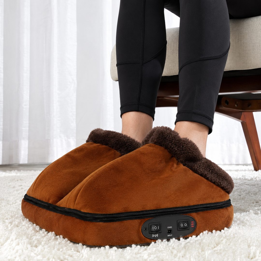 Heat Grove™ Heated Foot Warmer Massager with Fleece-Lined Dual Pockets