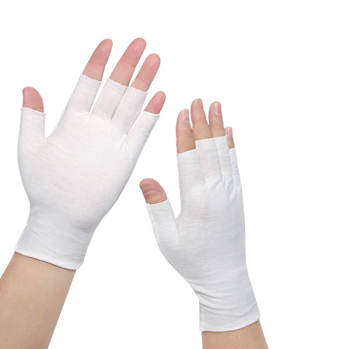 Heat Grove Thin Cotton Half-Finger Gloves for Touchscreens