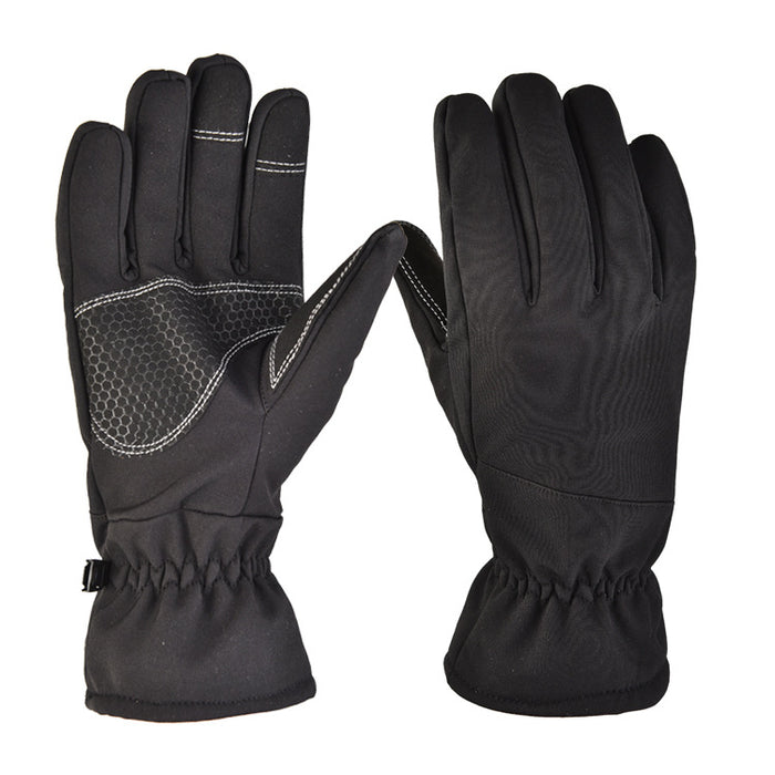 Heat Grove Softshell Winter Gloves with Grip Palm and Touch Tips