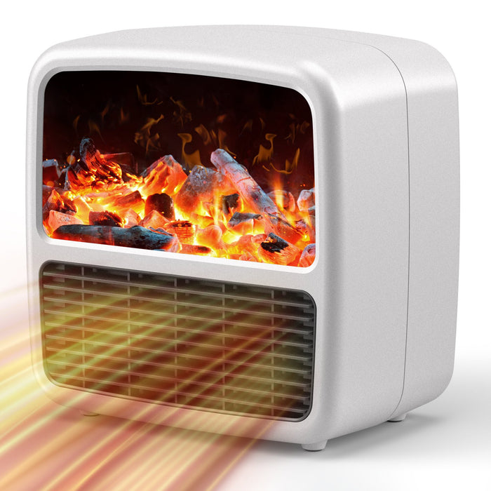 Heat Grove Fast-heating space heater with LED flame effect and quiet fan