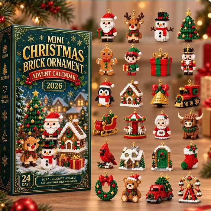 Heat Grove 24-Day Advent Calendar with Mini Brick Ornaments