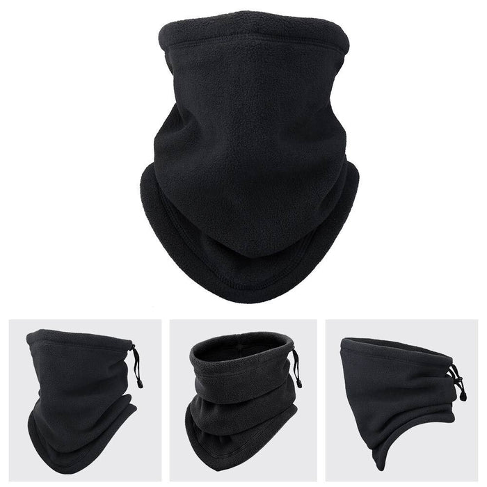 Heat Grove Fleece Neck Gaiter and Half Face Mask with Drawstring