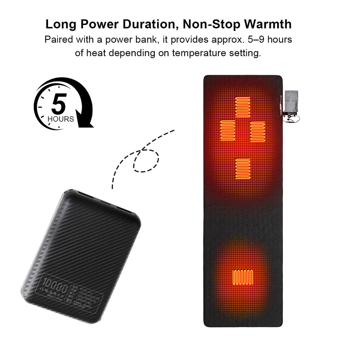 Heated Yoga Pad - 5-Zone Rapid Heat, USB Powered, Camping &amp; Home Use