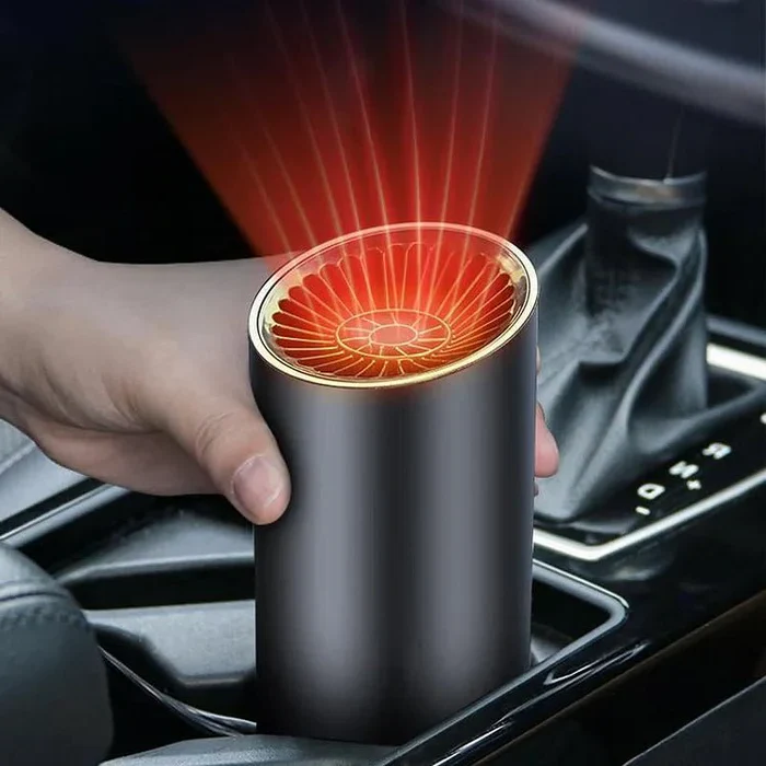 Fast Heating Cup-Shaped Car Warm Air Blower - Adjustable Fast Heating &amp; Cooling, 360 Degree Rotatable Plug, Suitable for Car, SUV, RV, and Truck