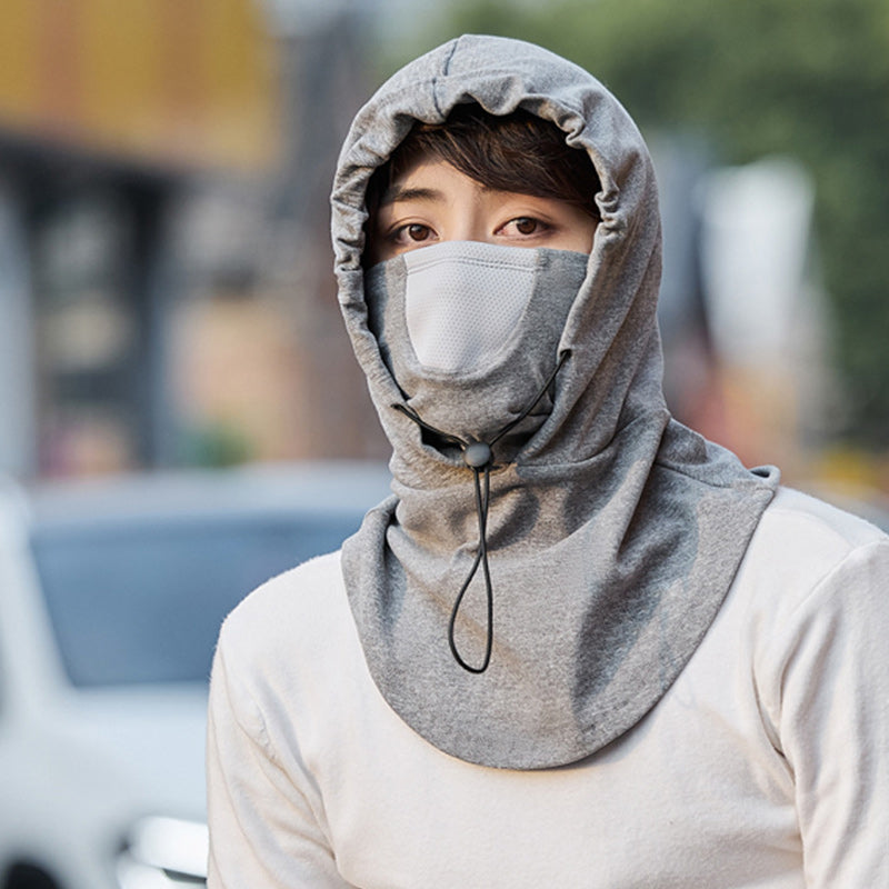 Hooded Face Mask &amp; Neck Warmer for Cycling and Skiing