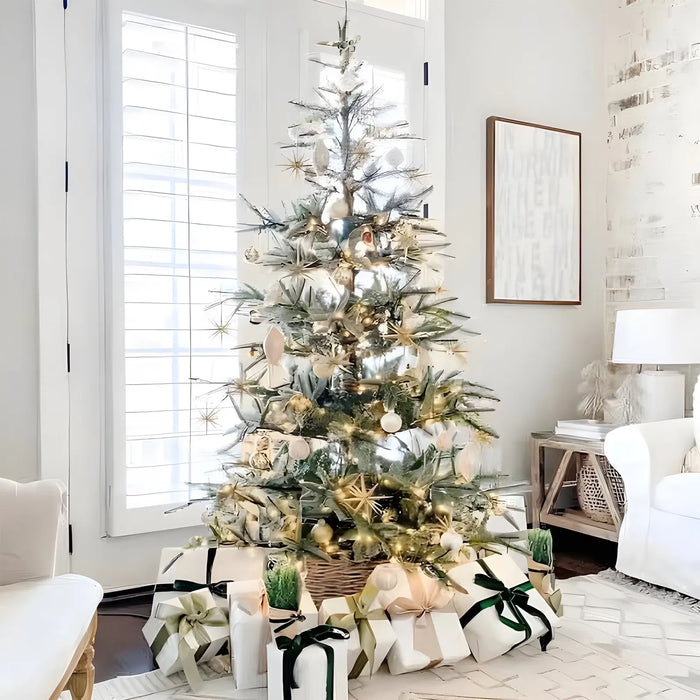 Heat Grove 7 ft Aspen Fir Christmas Tree with Light Snow Tips