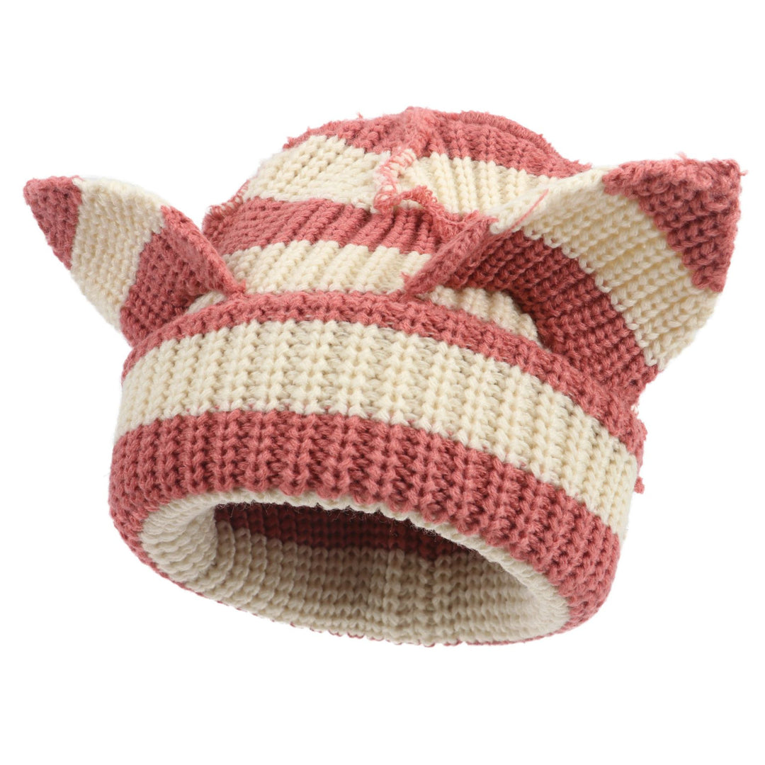 Chunky knit cat ear beanie