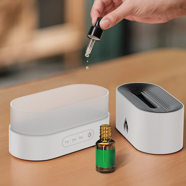 Square Flame Aroma Diffuser for Bedrooms, Quiet USB Humidifier