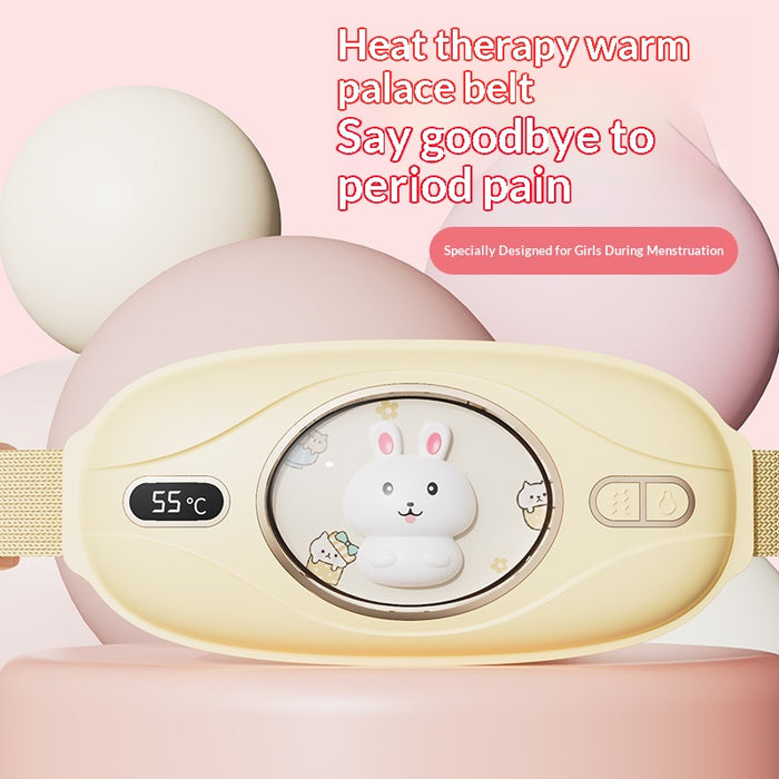 Heat Grove Cordless Warming Belly Belt with Vibration, Bunny Design