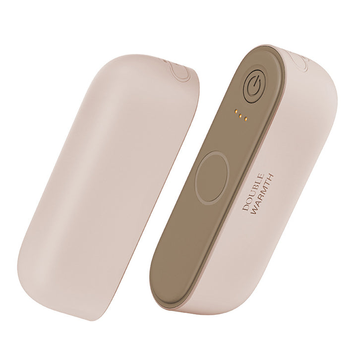 Magnetic rechargeable hand warmers split in two