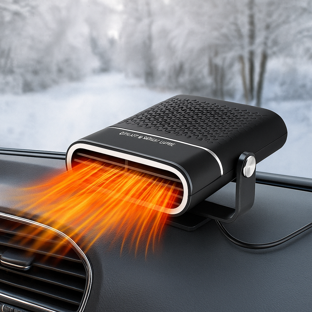 Heat Grove™ 12V and USB Car Fan Heater with Heat, Cool and Defrost