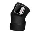 Black heated vibration wrap on knee