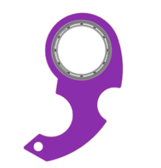 Fidget spinner keychain with bottle opener