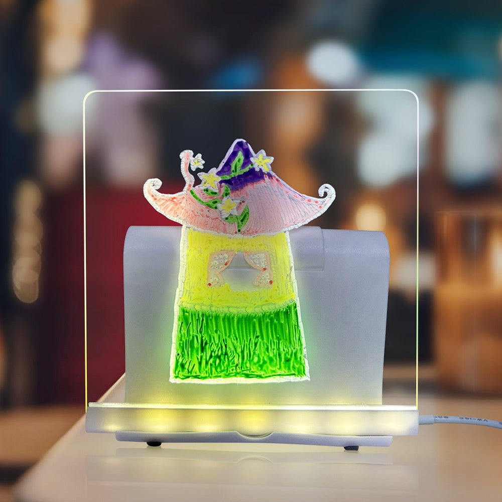 Glowing acrylic LED drawing board