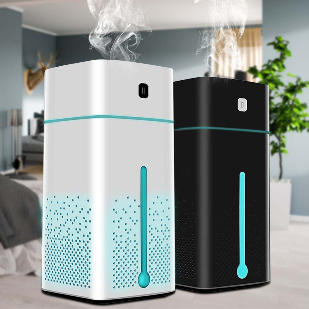 Cool Mist Humidifier with 7-Color LED Light, 1000 mL