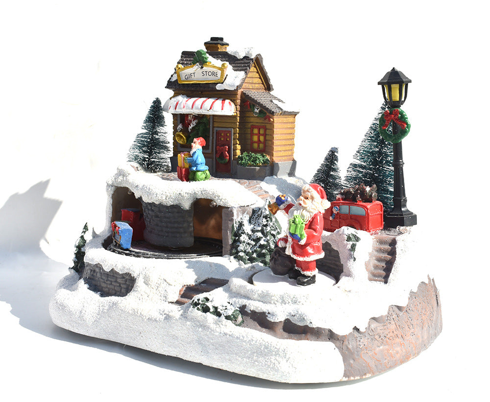 Musical Christmas Village House with LED Lights