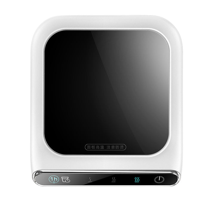 White smart mug warmer with coffee mug