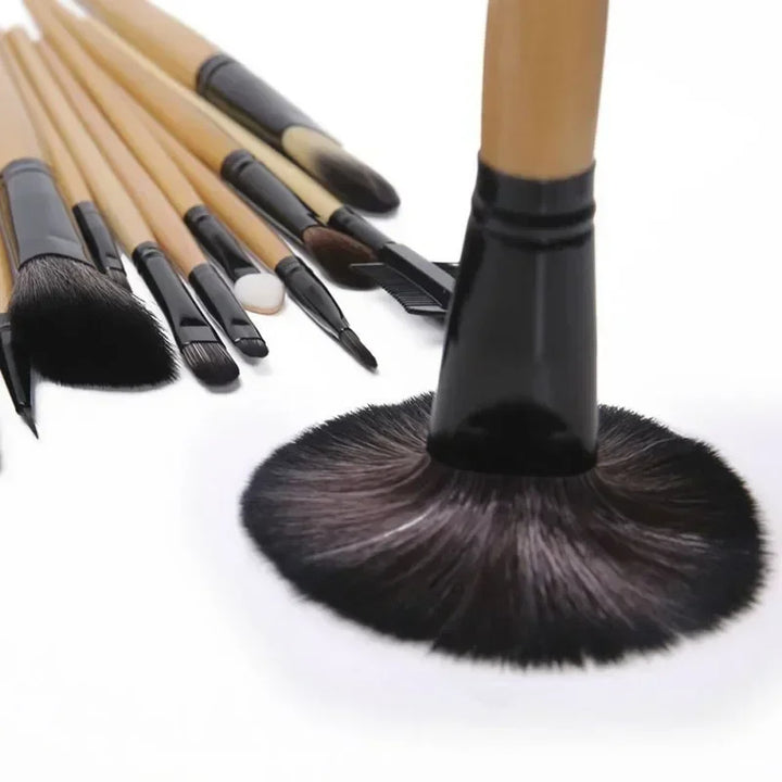 24-piece makeup brush set in pouch