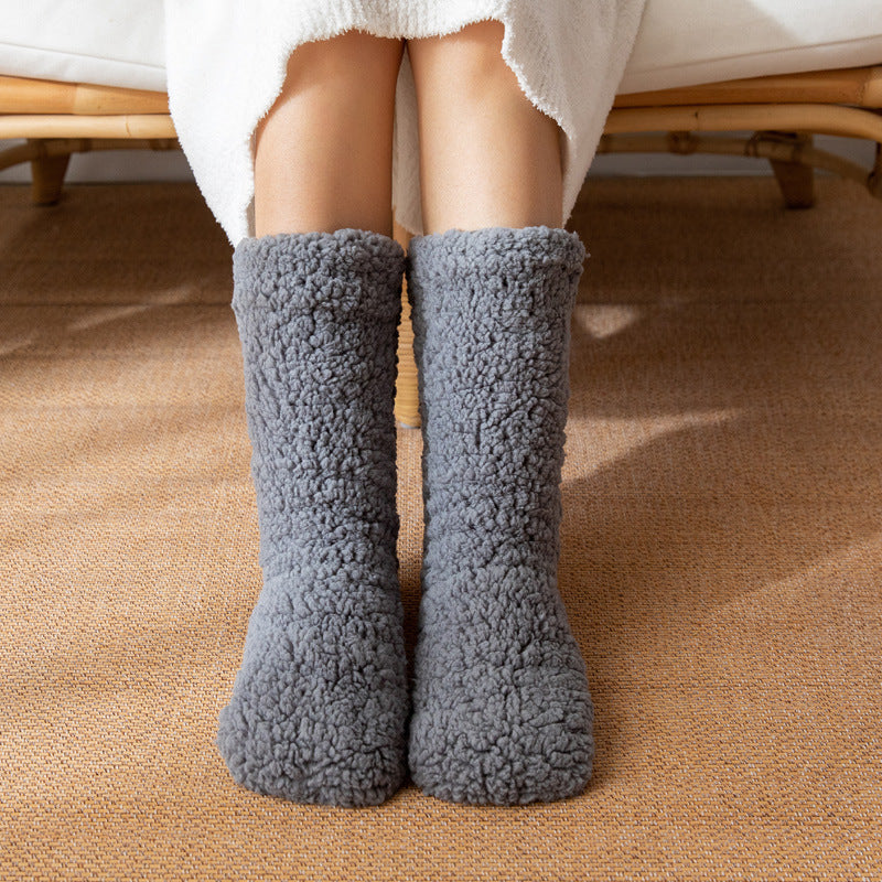 Extra thick fluffy fleece house socks
