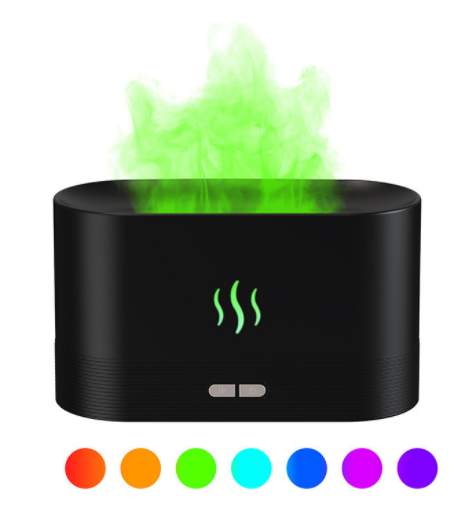 Ultrasonic Flame Light Aroma Diffuser with 7-Color Mist