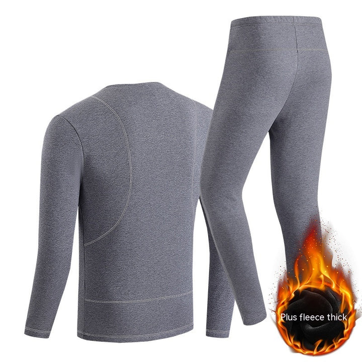 Black heated thermal underwear set with USB cable