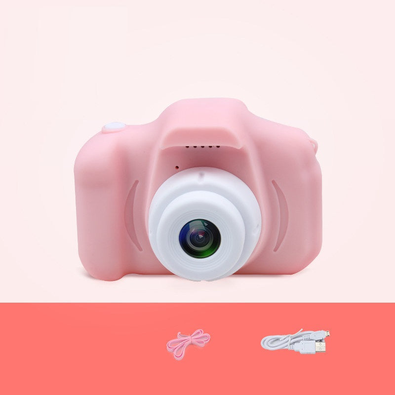 Pink cartoon kids digital camera