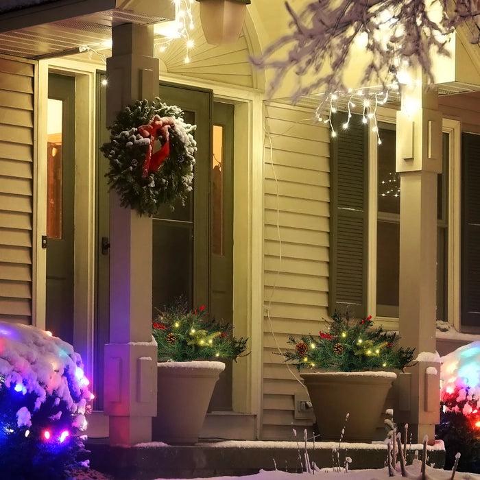 Heat Grove 2 ft Battery Porch Christmas Tree with Pine Cones