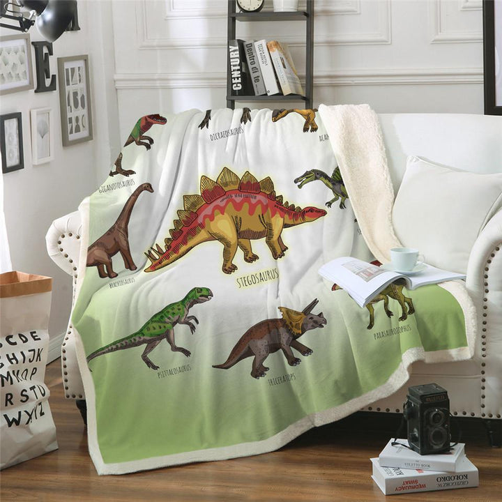 Dinosaur print kids blanket