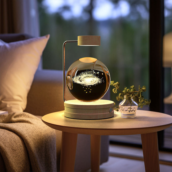 Heat Grove Crystal Ball Night Light with 3D Engraving