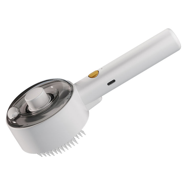 Spray grooming brush with mist for cats