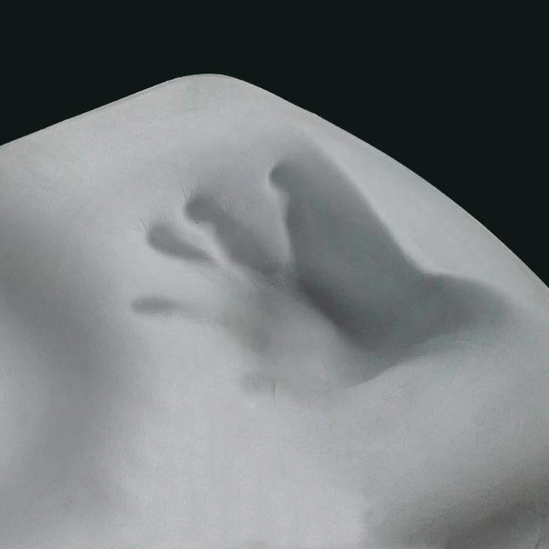 Gray ergonomic memory foam pillow