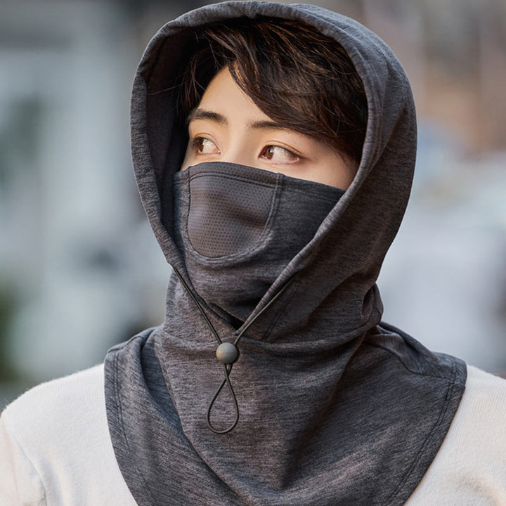 Hooded Face Mask &amp; Neck Warmer for Cycling and Skiing