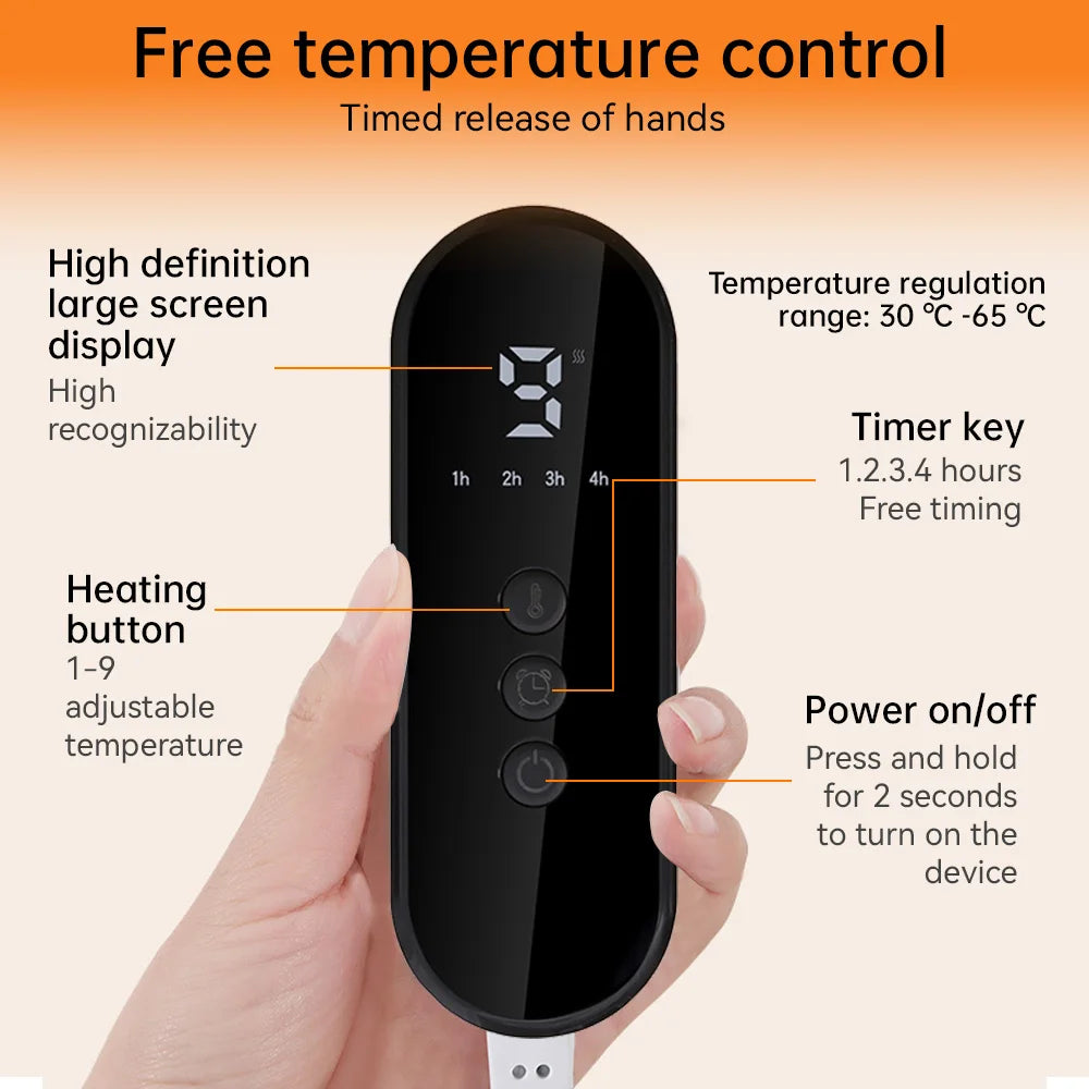 Heat Grove™ Plush Electric Foot Warmer With 9 Heat Settings and Remote