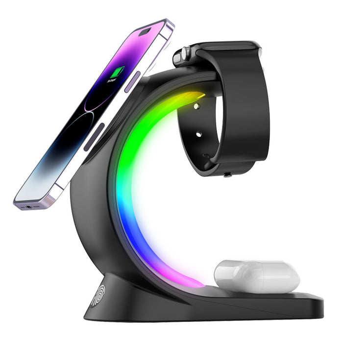 Heat Grove Magnetic Wireless Charging Station with RGB Mood Light