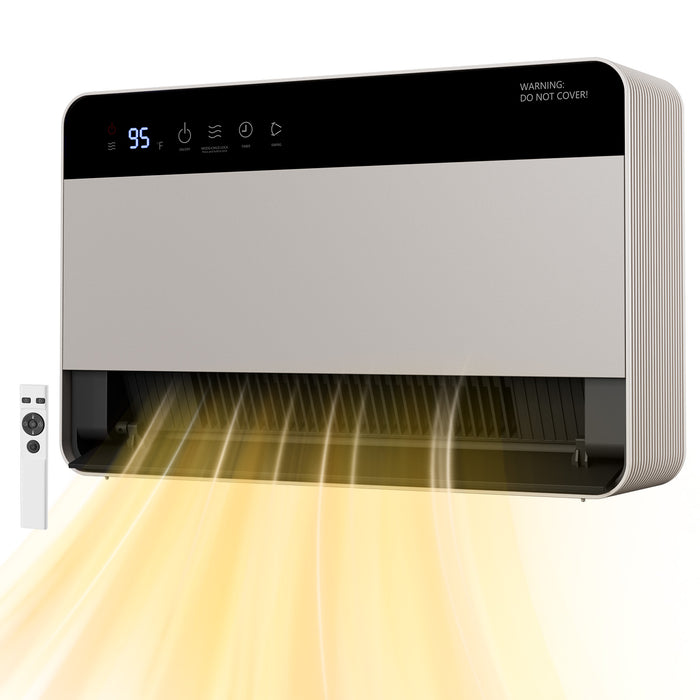 Heat Grove Wall Space Heater 1500W with 4 Modes and Wide Oscillation